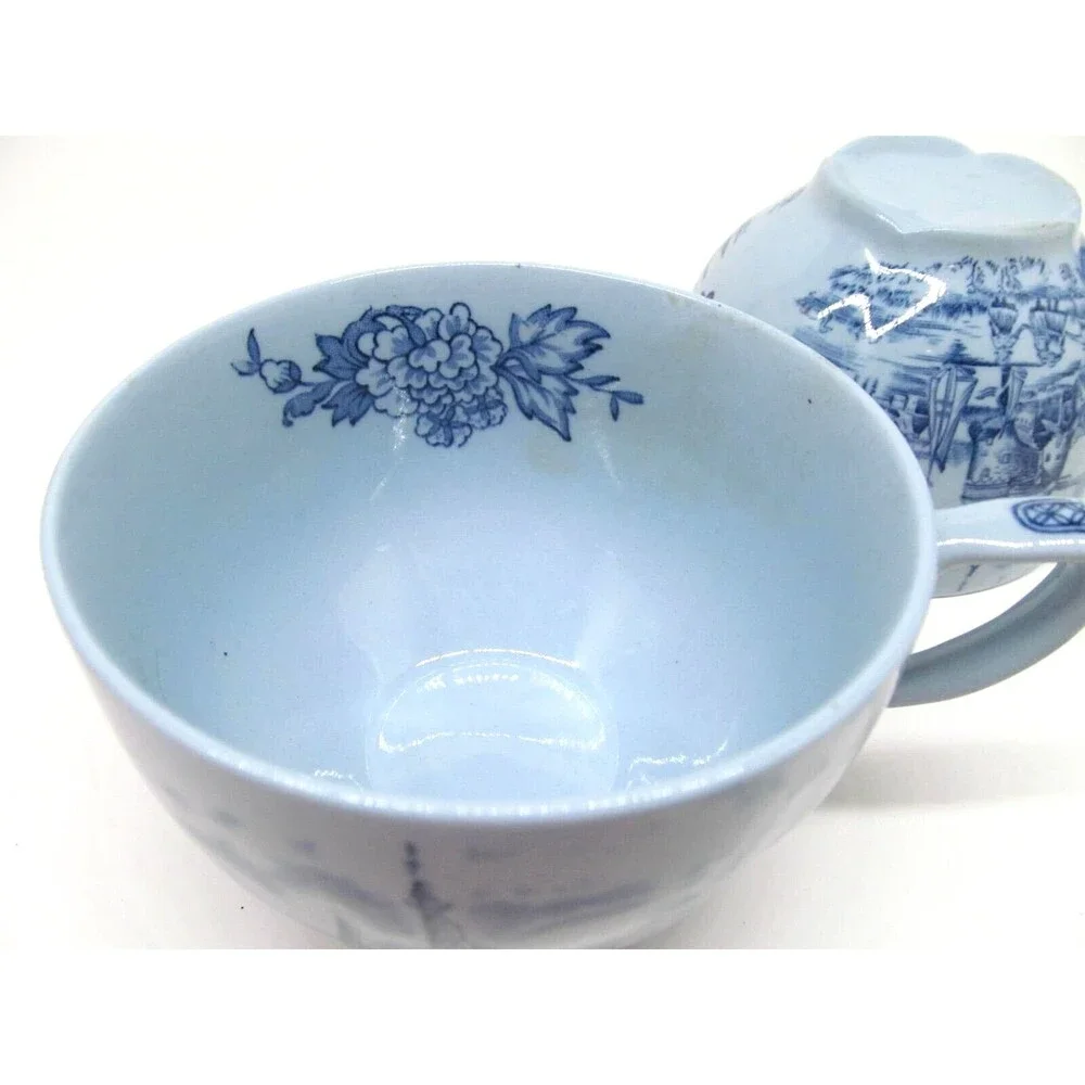 Johnson Brothers Tulip Time Blue Set Of 2 Cups No Saucers VGC